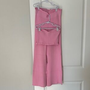 MAJORELLE Sweetheart Ribbed Pant and Tube Top Set